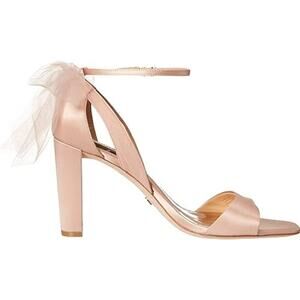 Badgley Mischka Women's Kim Heeled Sandal in Soft Blush Size 8.5 Bow MSRP $215